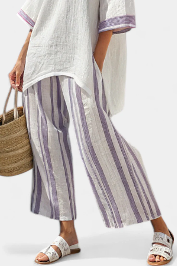 Allegra – bequeme Bluse und gestreifte Bambushose - Image 3