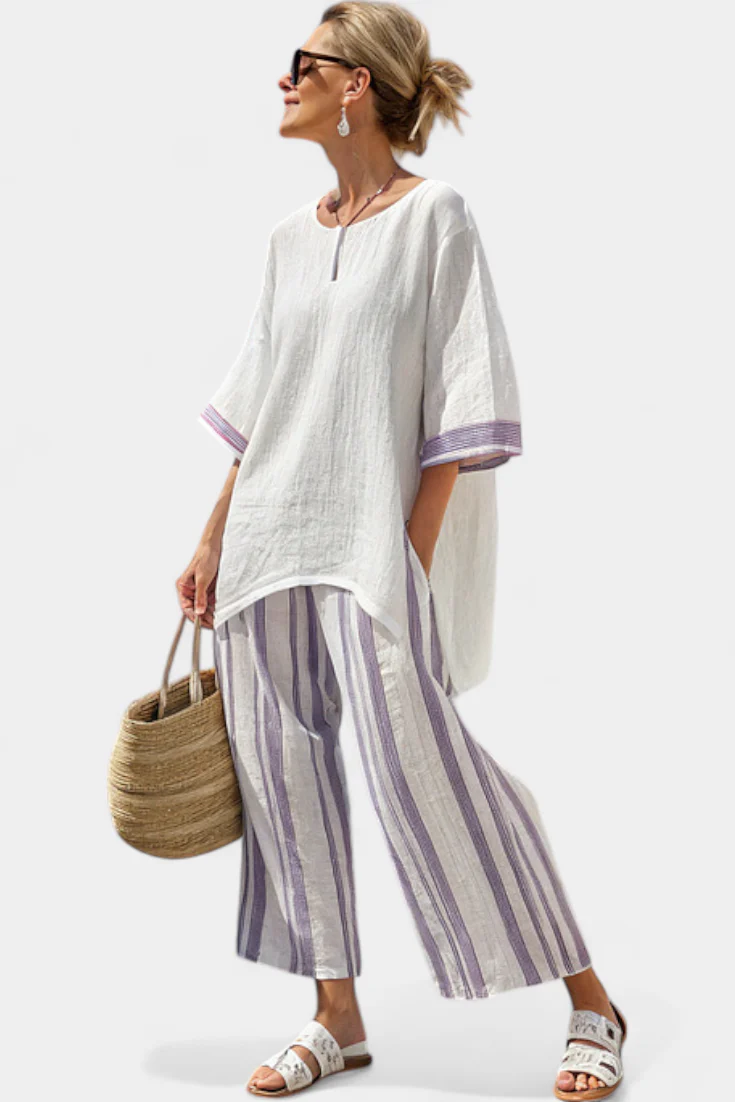 Allegra – bequeme Bluse und gestreifte Bambushose - Image 4