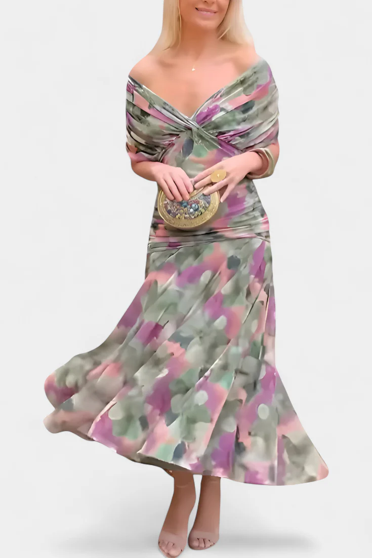 Alondra™ | V-Ausschnitt Langes Floral-Maxikleid - Image 17