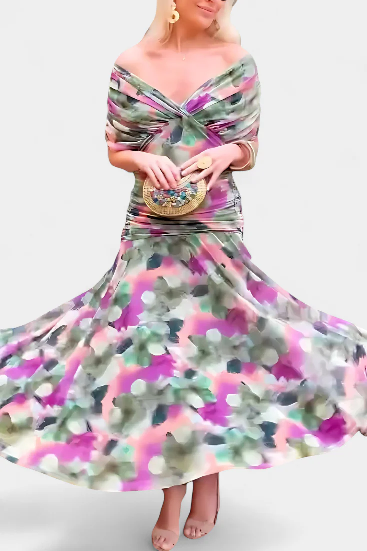 Alondra™ | V-Ausschnitt Langes Floral-Maxikleid - Image 18