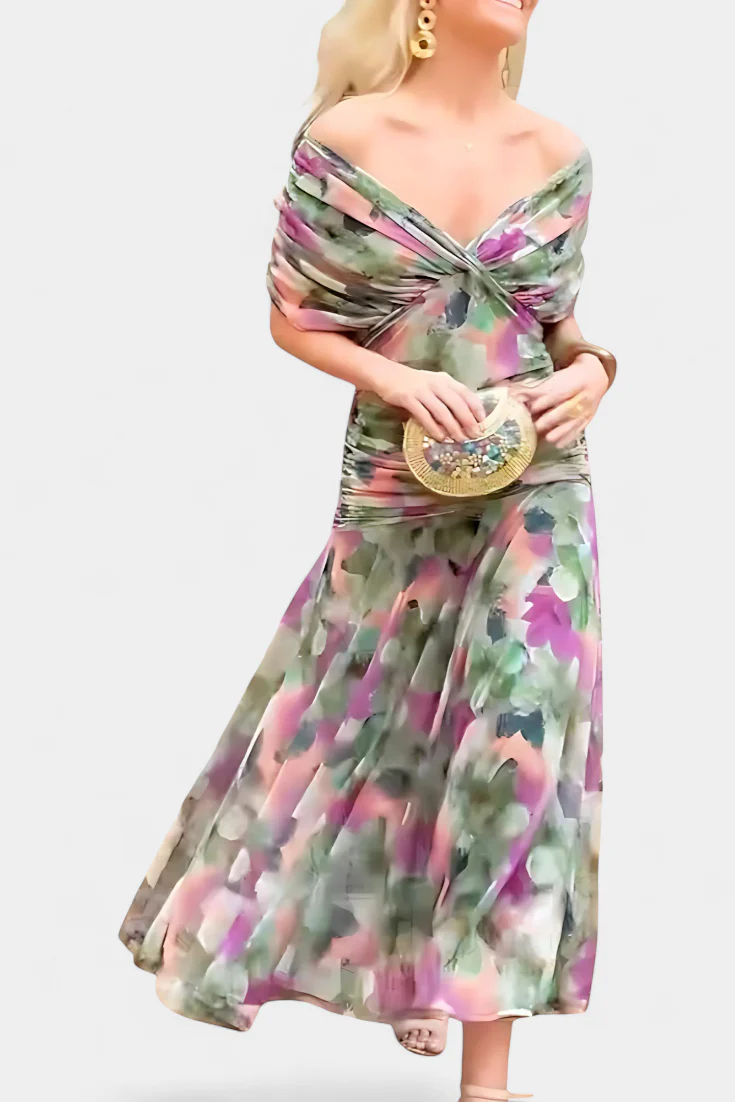 Alondra™ | V-Ausschnitt Langes Floral-Maxikleid - Image 20