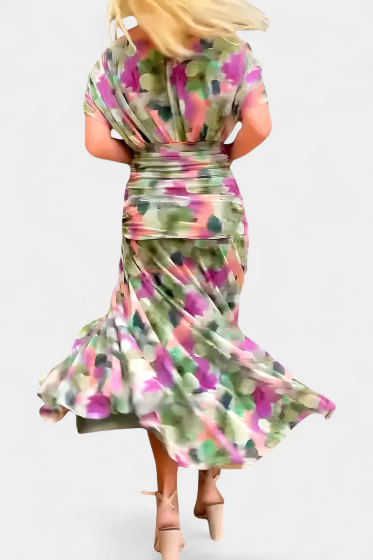 Alondra™ | V-Ausschnitt Langes Floral-Maxikleid - Image 21