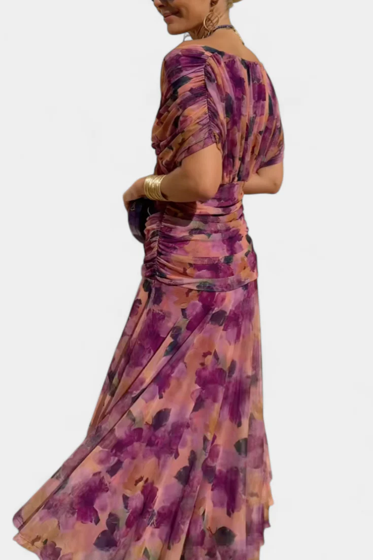 Alondra™ | V-Ausschnitt Langes Floral-Maxikleid - Image 6