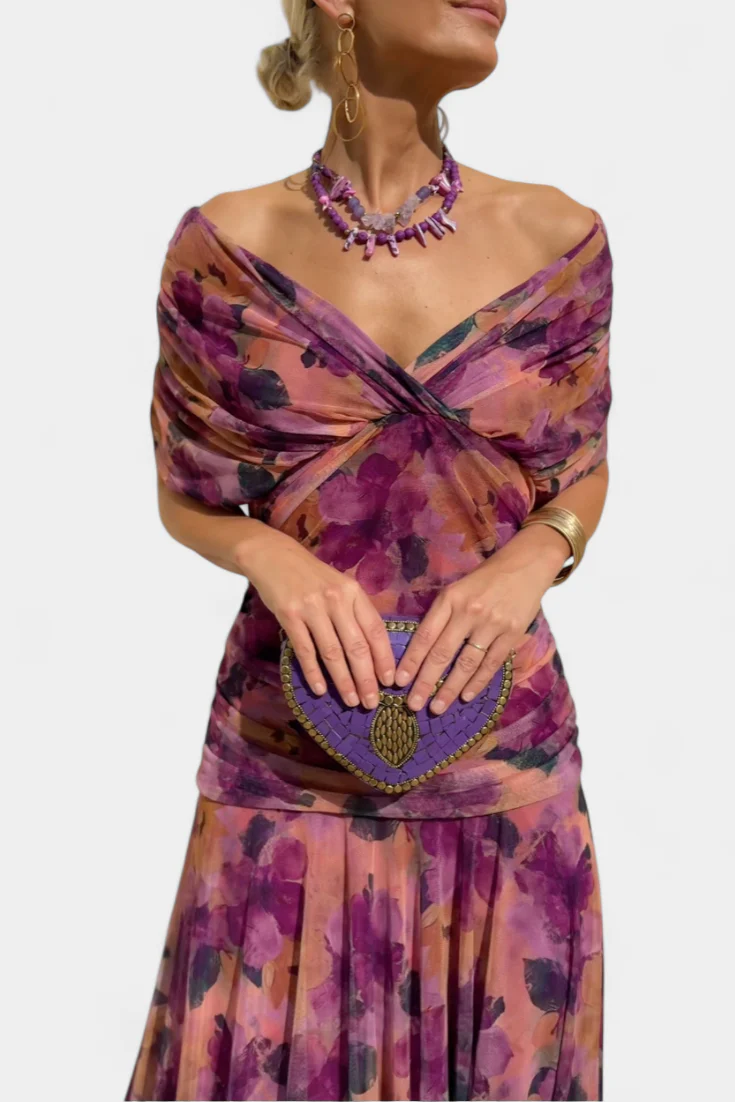 Alondra™ | V-Ausschnitt Langes Floral-Maxikleid - Image 7