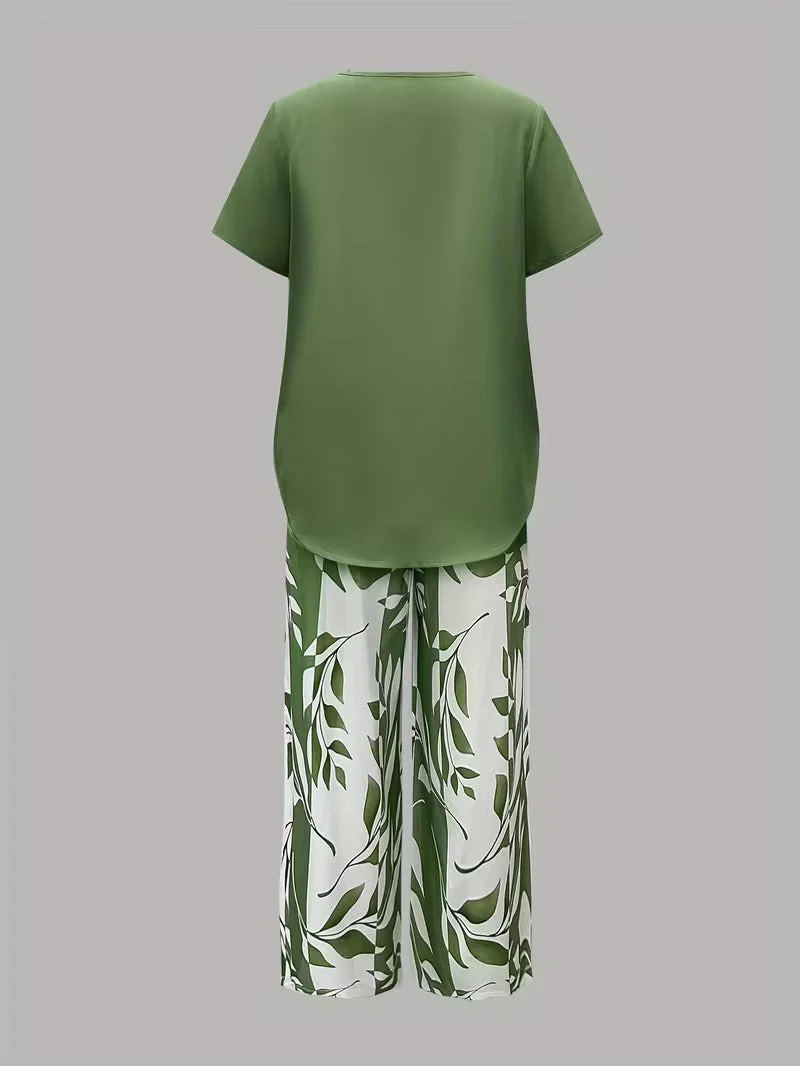 Arvessa™ | Entspanntes Blattdruck-Zweiteiler-Ensemble - Image 6