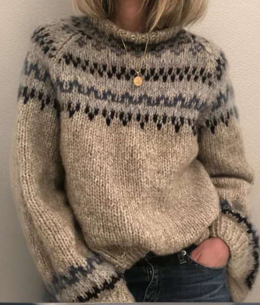 Ashley | Vintage Handgefertigter Isländischer Pullover - Image 4