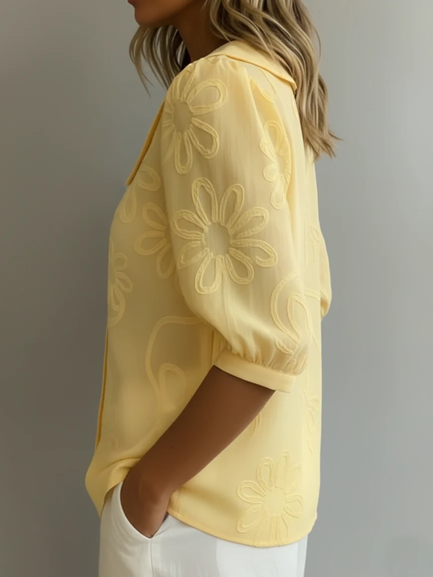 Aurélie™ — Leichte Bluse mit floralem Design für natürliche Eleganz - Image 2
