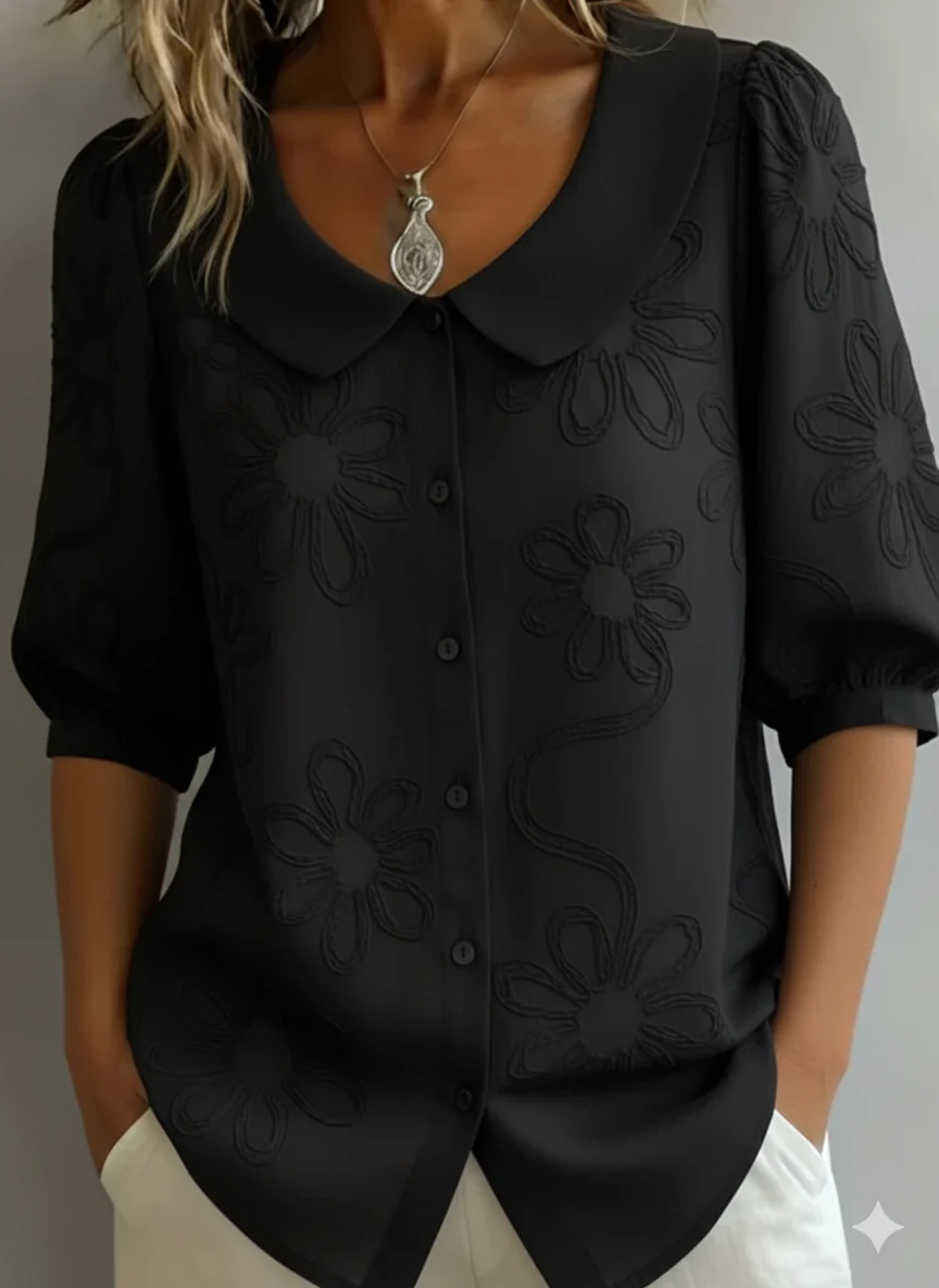 Aurélie™ — Leichte Bluse mit floralem Design für natürliche Eleganz - Image 4