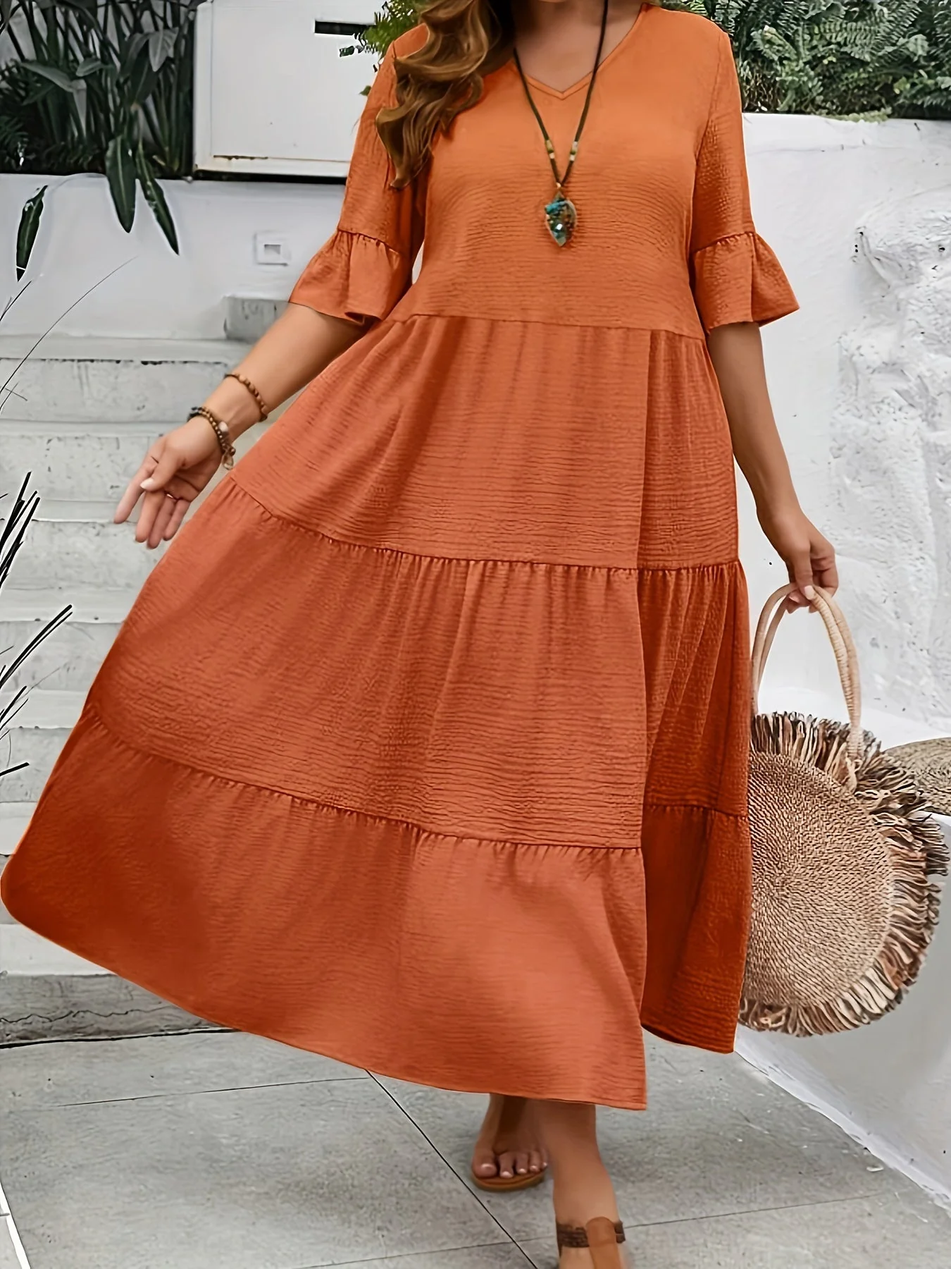 Avelisse - Anmutiges Fließendes Kleid - Image 11