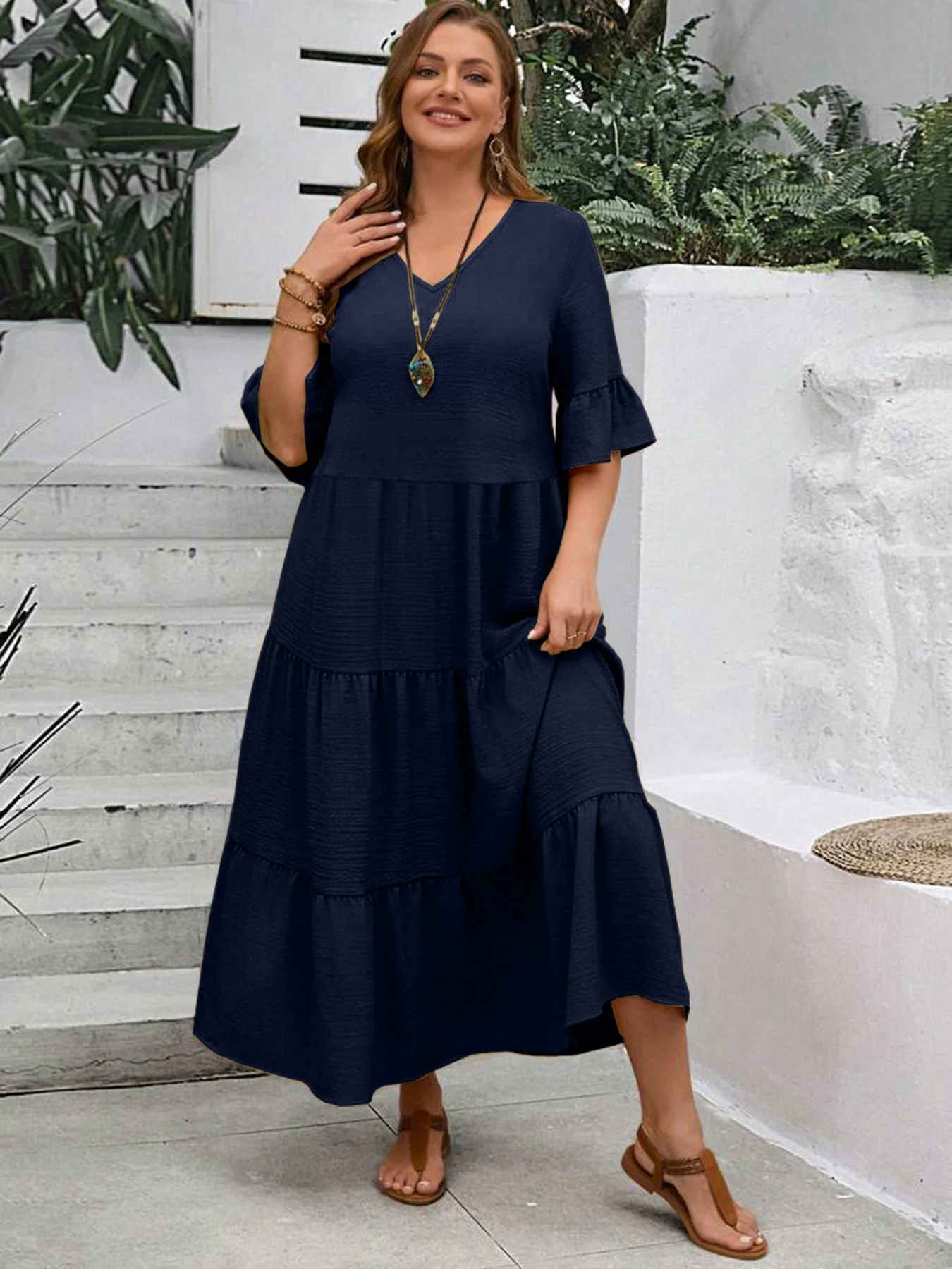Avelisse - Anmutiges Fließendes Kleid - Image 3