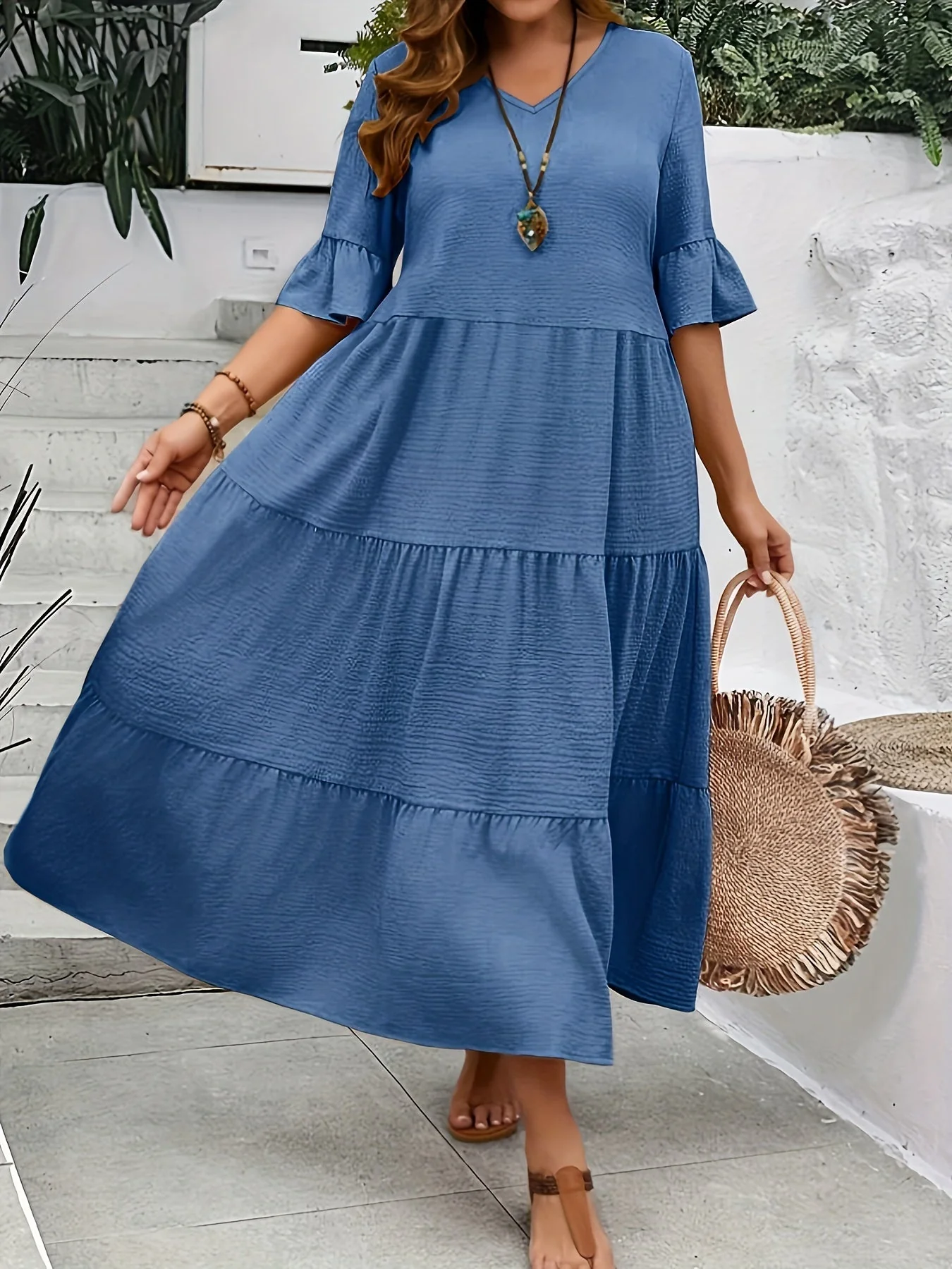 Avelisse - Anmutiges Fließendes Kleid - Image 5
