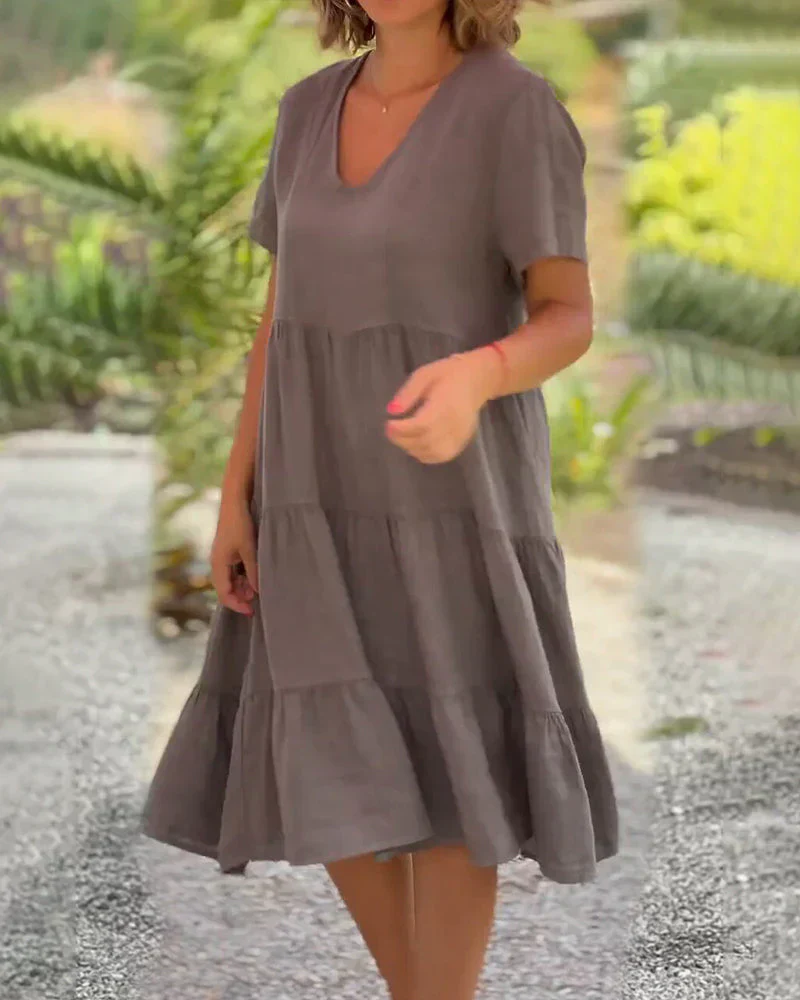 Bexley - Lässiges Sommer V-Ausschnitt Kleid - Image 5
