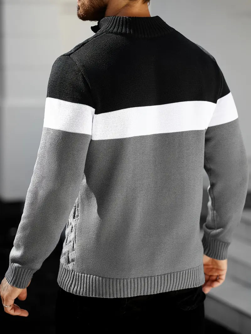 Brit & Boho™️ | Der Atlas Henley Strickpullover - Image 3