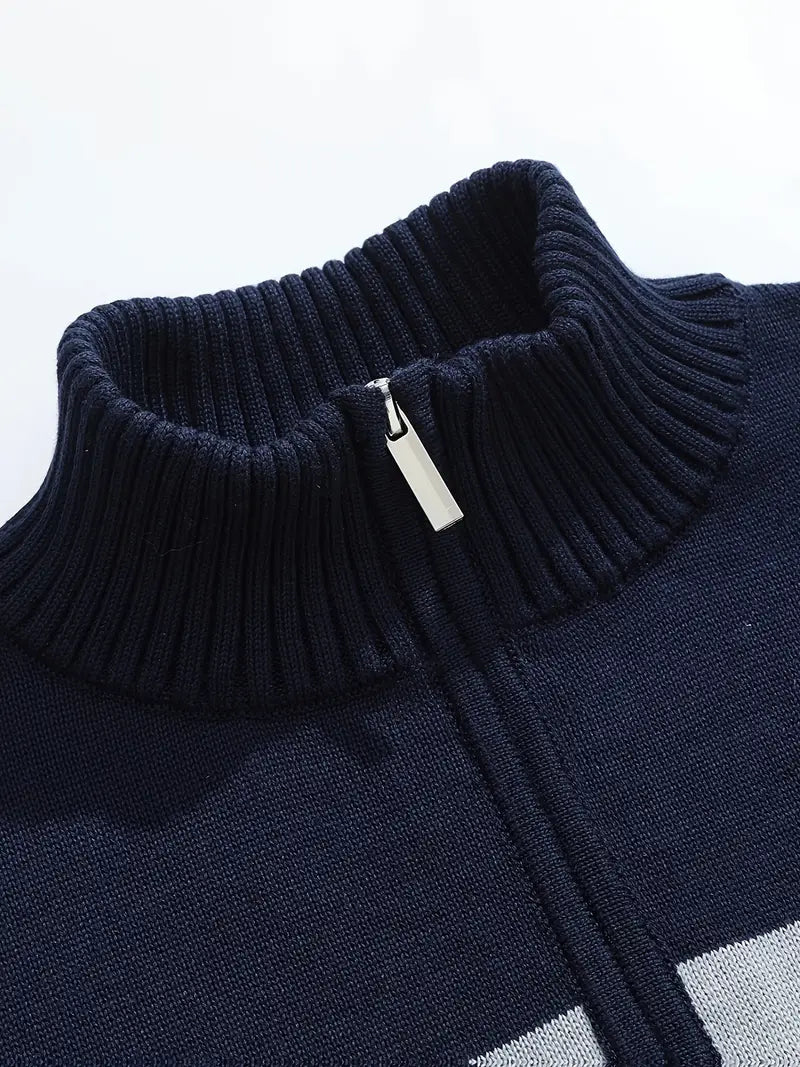 Brit & Boho™️ | Der Luxe Colorblock Quarter Zip - Image 14