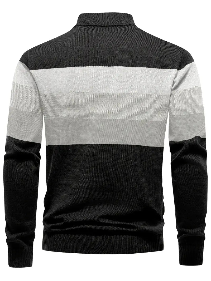 Brit & Boho™️ | Der Luxe Colorblock Quarter Zip - Image 2