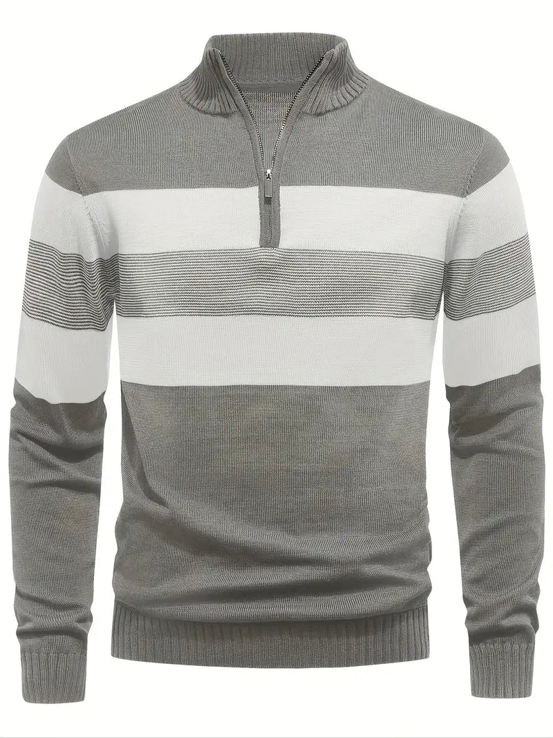 Brit & Boho™️ | Der Luxe Colorblock Quarter Zip - Image 6