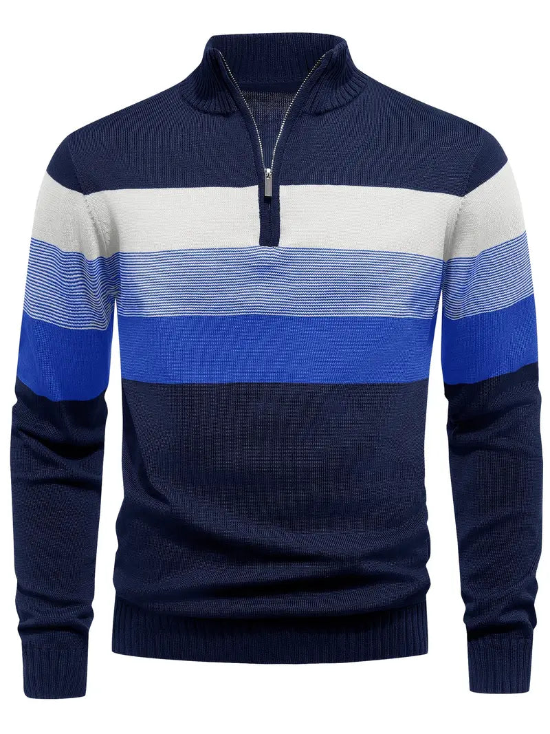 Brit & Boho™️ | Der Luxe Colorblock Quarter Zip - Image 9