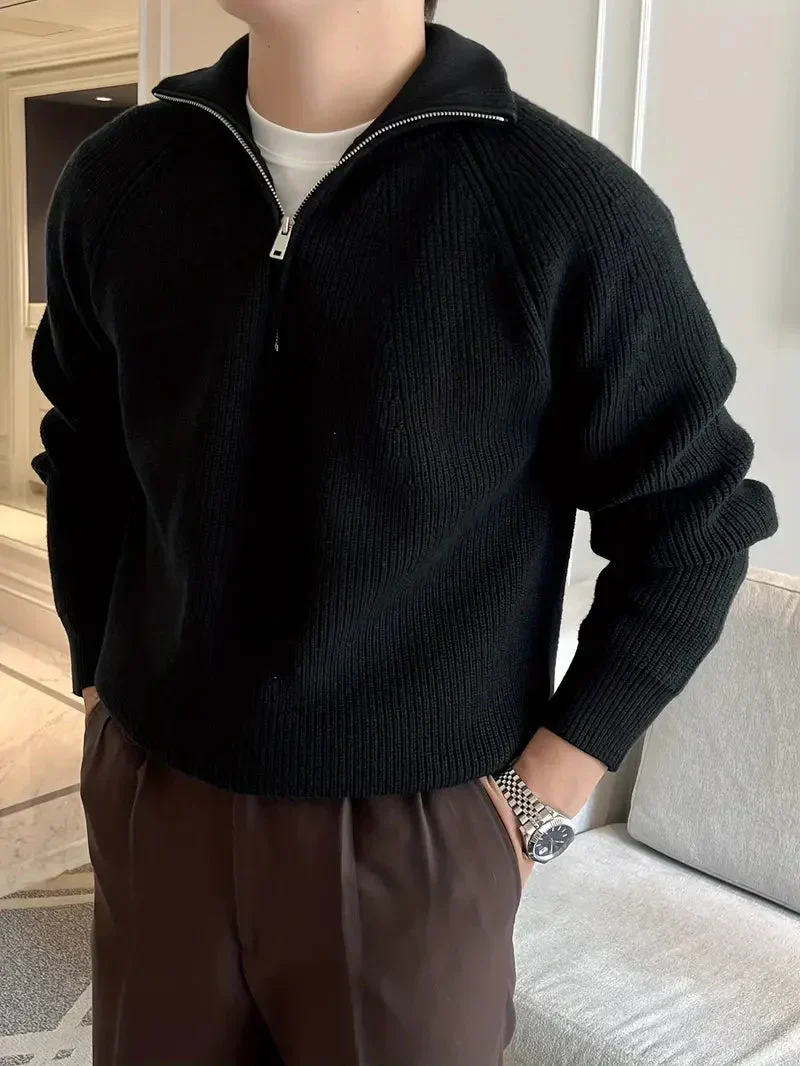 Brit & Boho™️ | Ethan Klassischer Strick-Zipper - Image 5