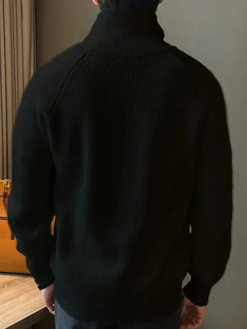 Brit & Boho™️ | Ethan Klassischer Strick-Zipper - Image 7