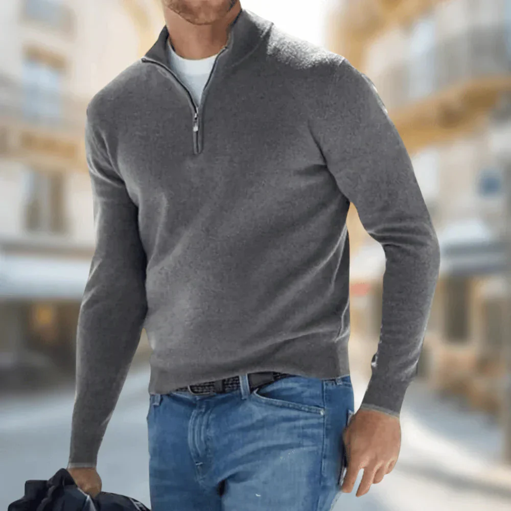 Brit & Boho™️ | Hudson - Herren Viertelreißverschluss Pullover - Image 3