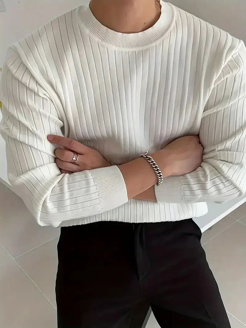 Brit & Boho™️ | Mike Essential Rundhalspullover - Image 4