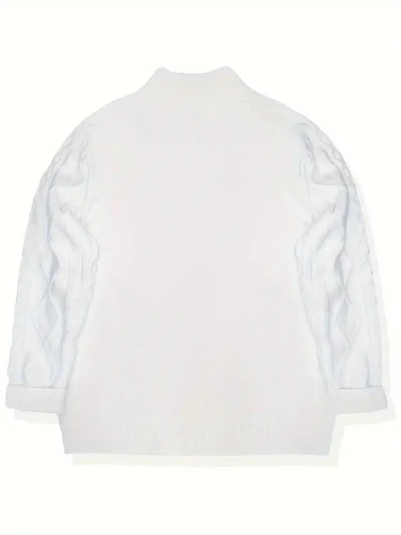 Brit & Boho™️ | Viskose-Mischung Strick Quarter Zip - Image 3