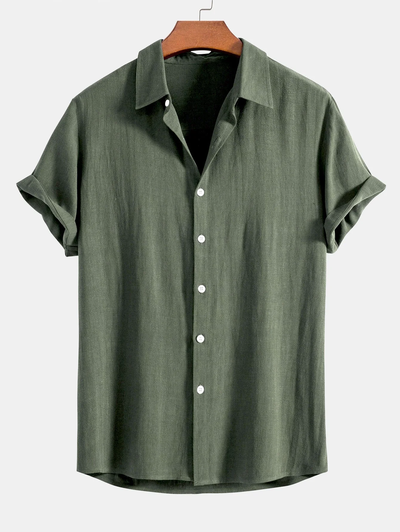 Button-Up Hemd und gerade geschnittene Hose aus Leinen-Rayon-Mischung - Image 13