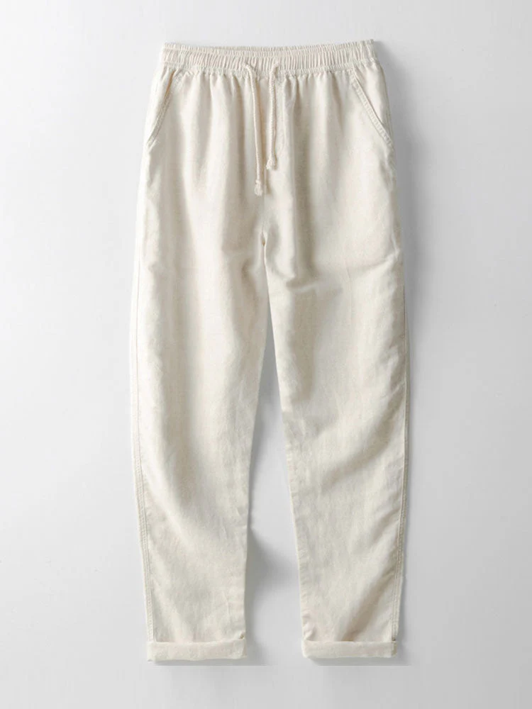 Button-Up Hemd und gerade geschnittene Hose aus Leinen-Rayon-Mischung - Image 17
