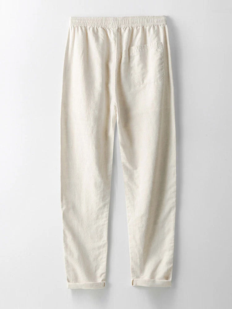 Button-Up Hemd und gerade geschnittene Hose aus Leinen-Rayon-Mischung - Image 18