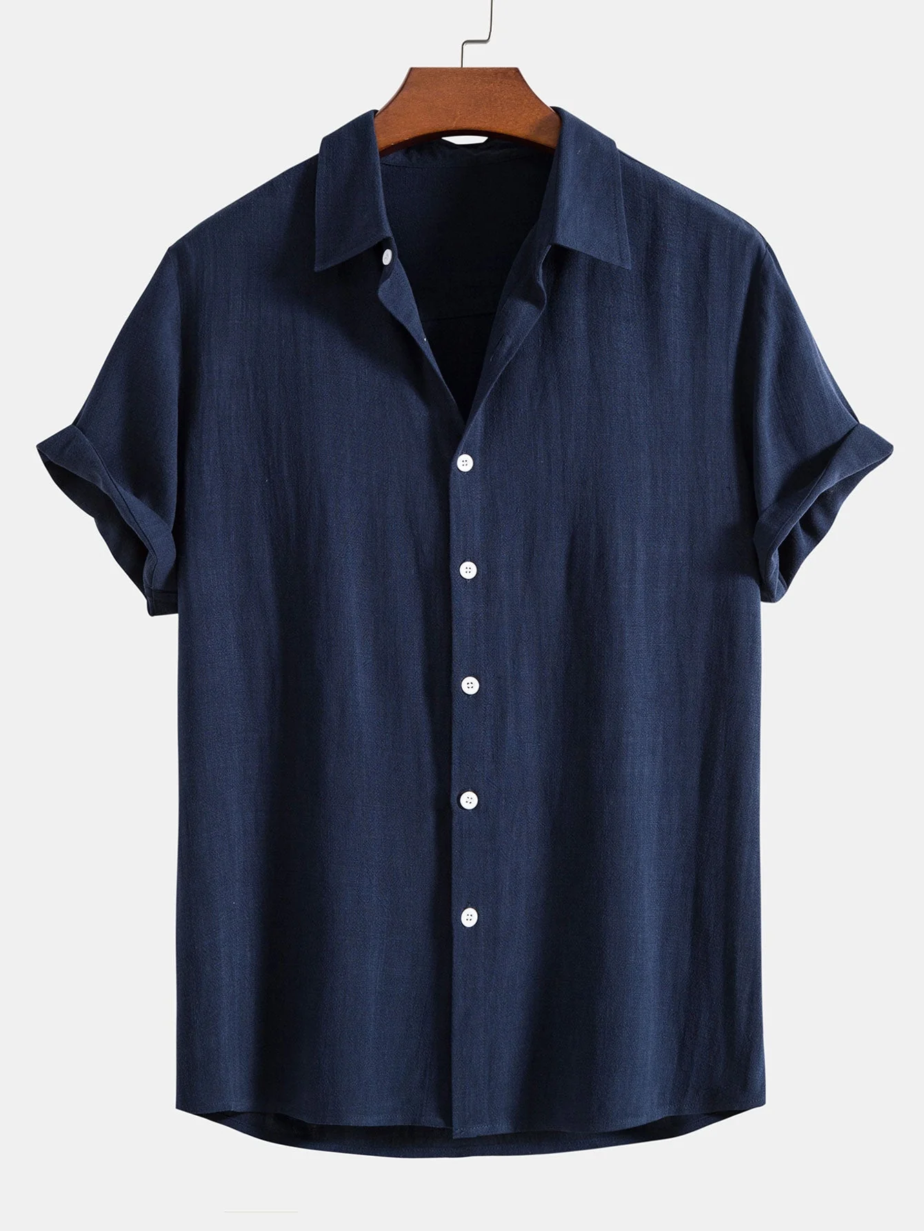 Button-Up Hemd und gerade geschnittene Hose aus Leinen-Rayon-Mischung - Image 8