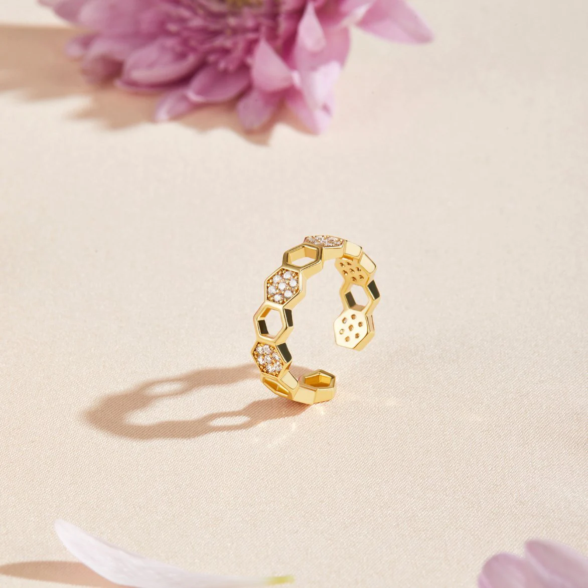 Cinthia - Gold- und Kristallring - Image 3