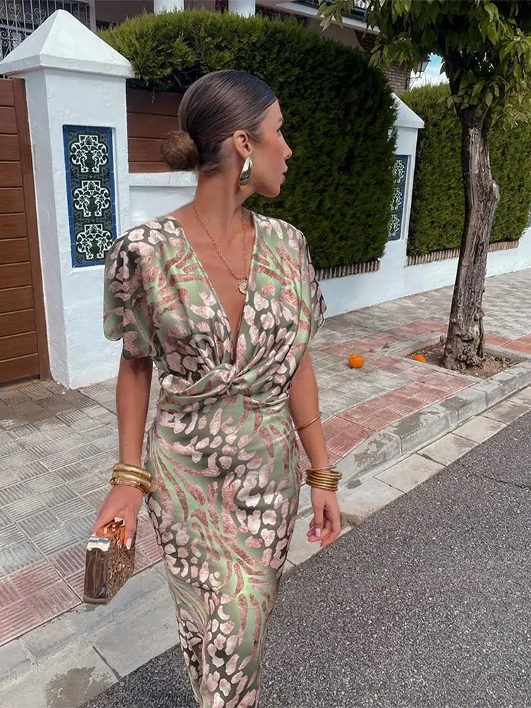 CLARANDRA™ - MIDI-KLEID IN KUPFER - Image 6