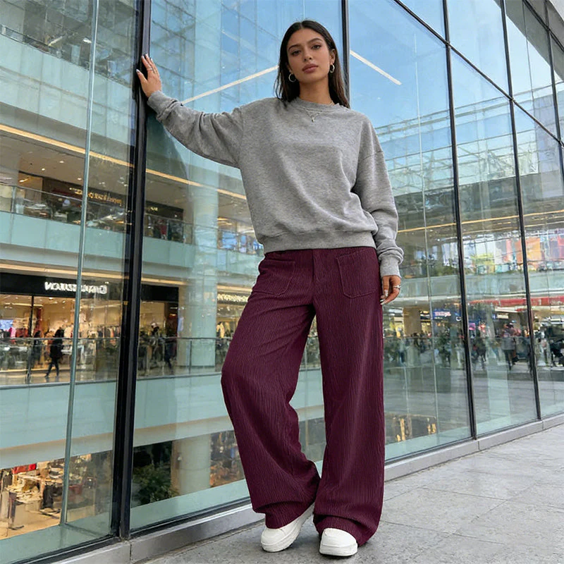 Damen Freizeit-Hochbundhose – Lockere Passform für ultimativen Komfort und Stil - Image 3