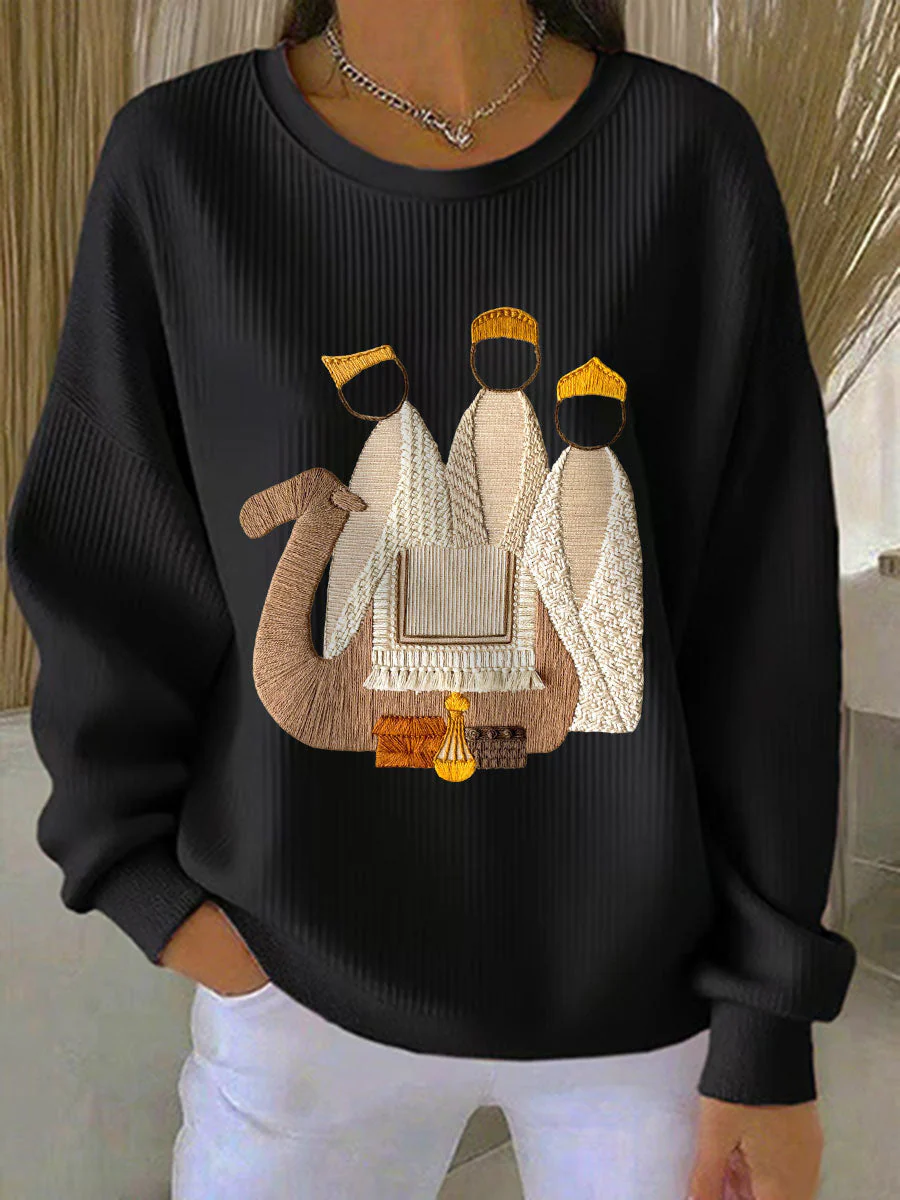 Damen Weihnachts-Jesu-Geburts-Sweatshirts - Image 3