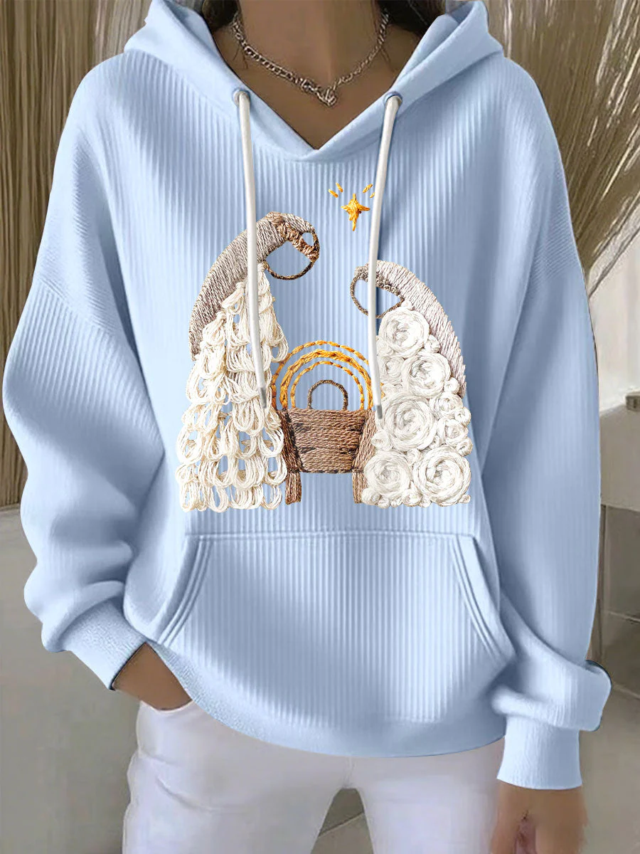 Damen Weihnachts Jesus Geburt Hoodies - Image 4