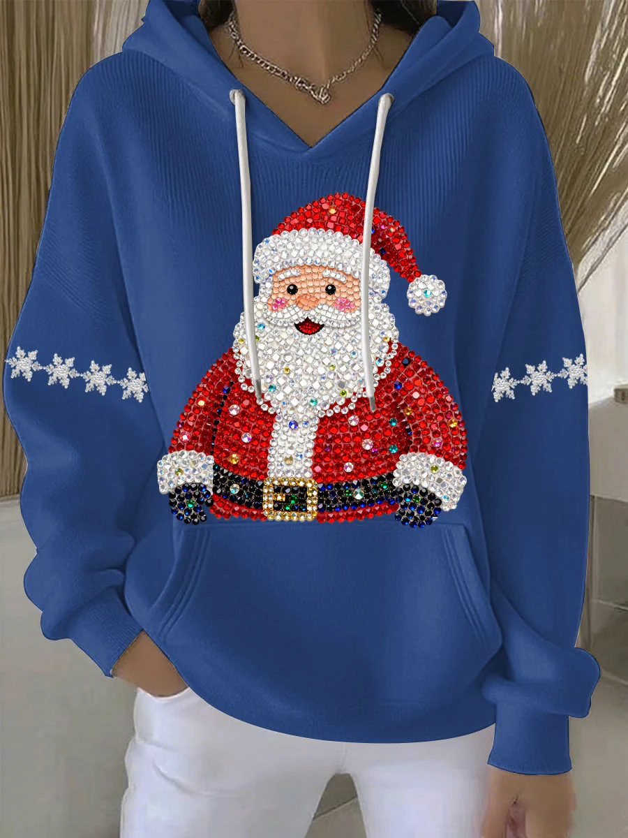 Damen Weihnachtsdruck Freizeit Hoodie - Image 3
