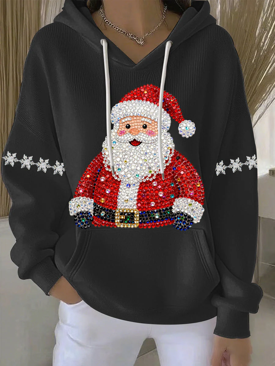 Damen Weihnachtsdruck Freizeit Hoodie - Image 4