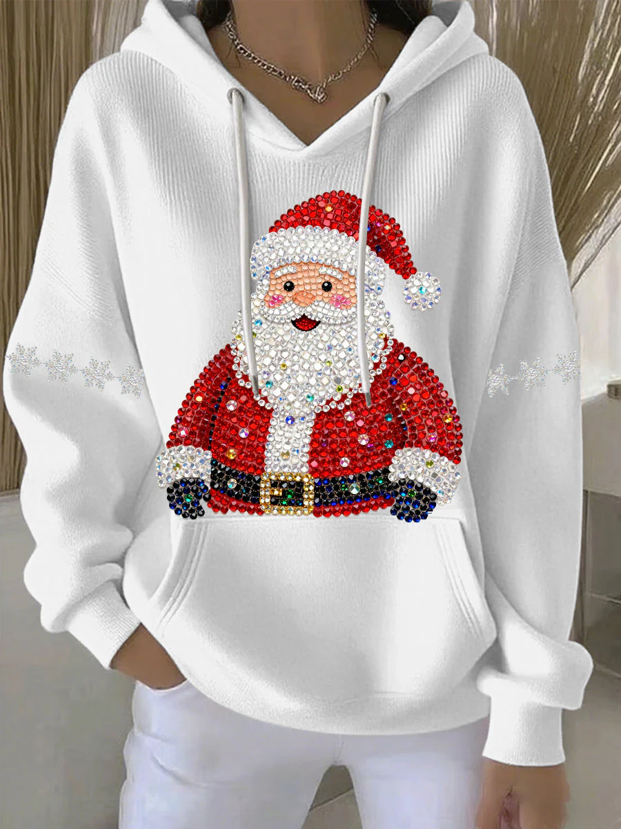 Damen Weihnachtsdruck Freizeit Hoodie - Image 5