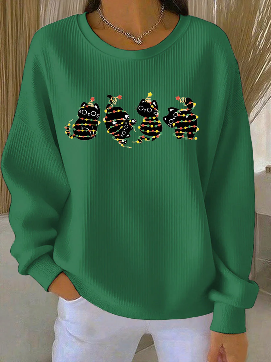 Damen Weihnachtsdruck Freizeit Sweatshirt - Image 4
