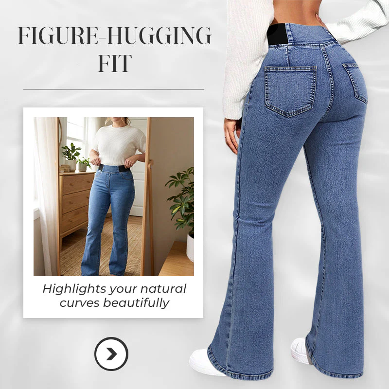 Damenjeans mit hohem Bund und dehnbaren Beinen - Image 3