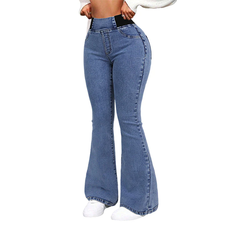 Damenjeans mit hohem Bund und dehnbaren Beinen - Image 9