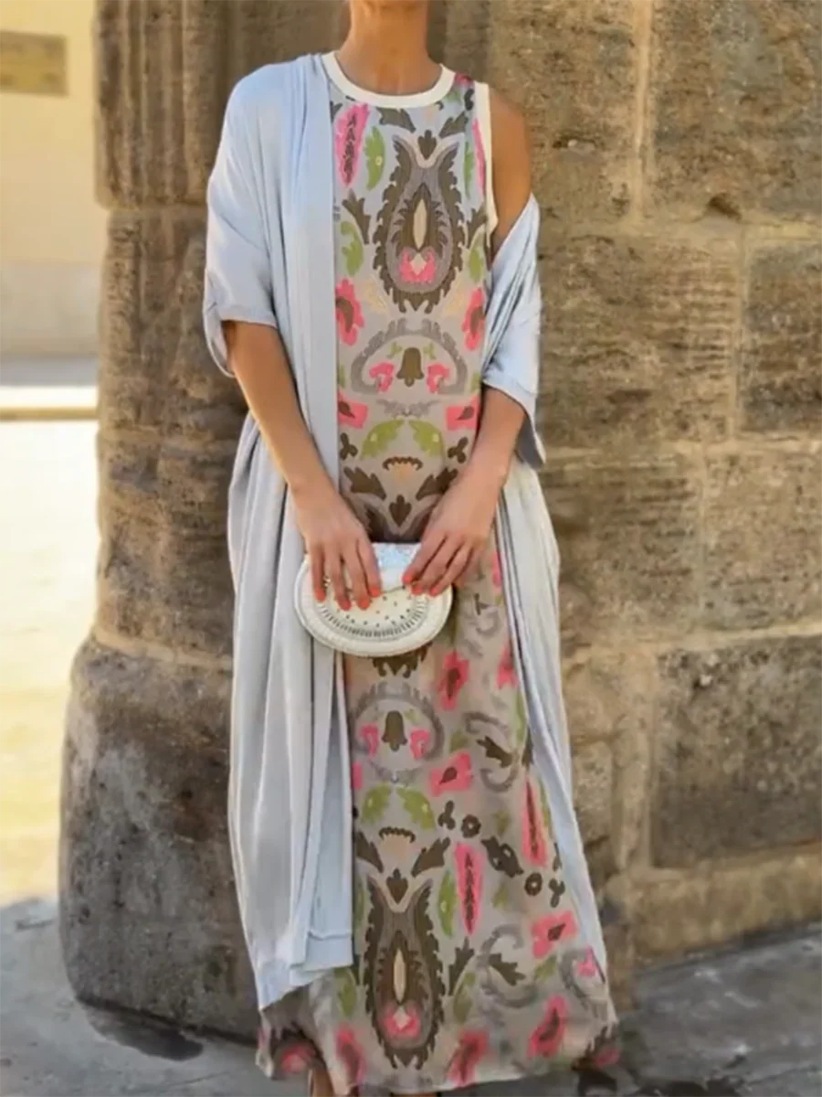 Delly - Bohemian Stil Zweiteiliges Kleid - Image 4