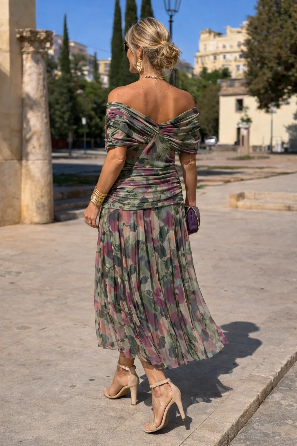 Elegantes Maxikleid für Feste mit V-Ausschnitt - Image 6