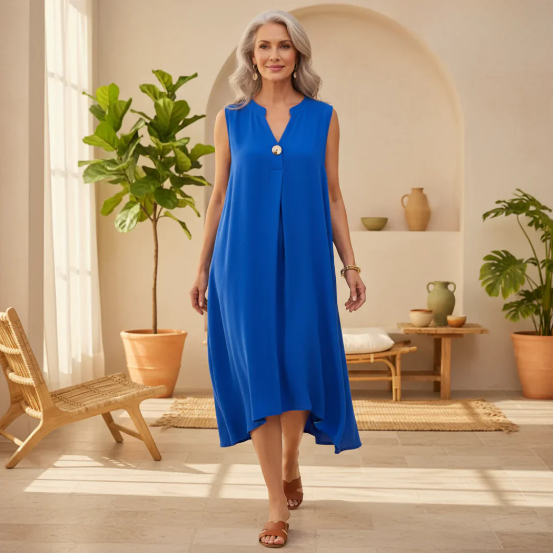 Elsie - Ärmelloses V-Ausschnitt Kleid - Image 2