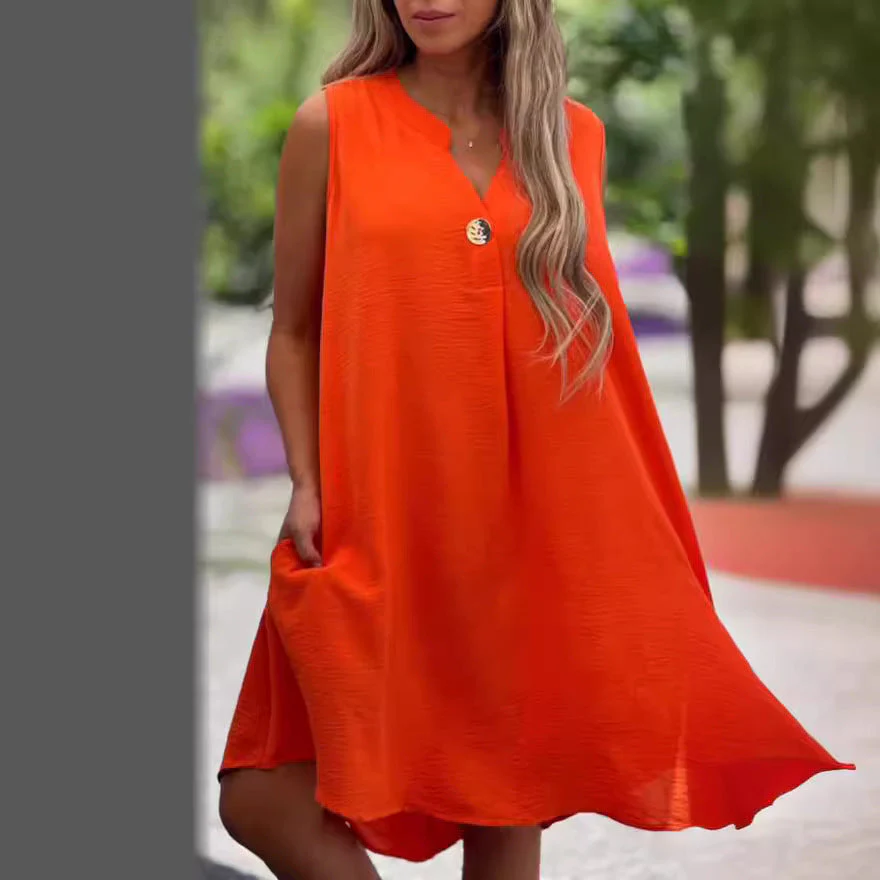 Elsie - Ärmelloses V-Ausschnitt Kleid - Image 6