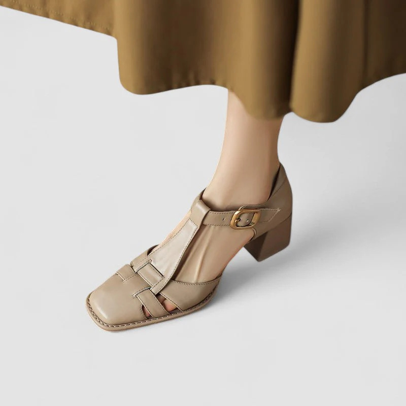 Elyxiana | Orthopädische T-Strap Blockabsätze - Image 4