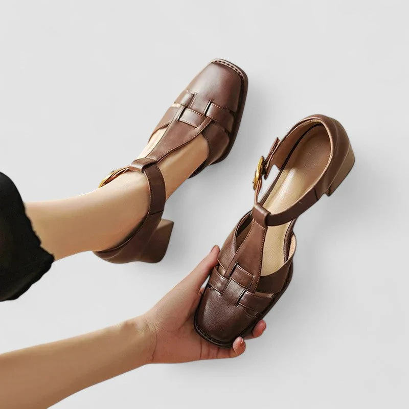 Elyxiana | Orthopädische T-Strap Blockabsätze - Image 6