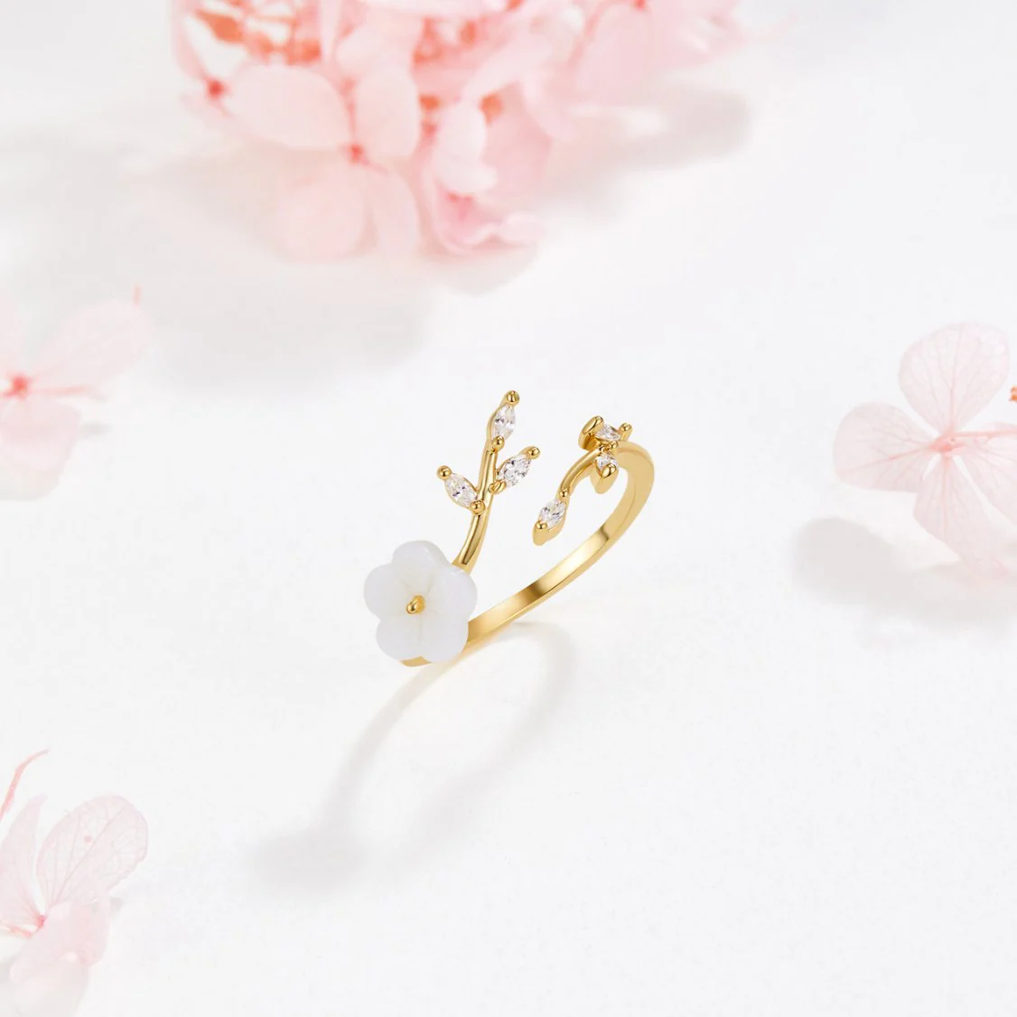 Estela - Ring mit weißen Blumen - Image 4