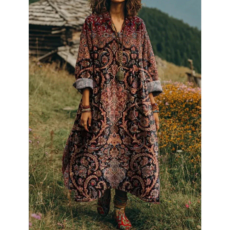 Evelyn | Retro-Stil Langarm Freizeitkleid - Image 8