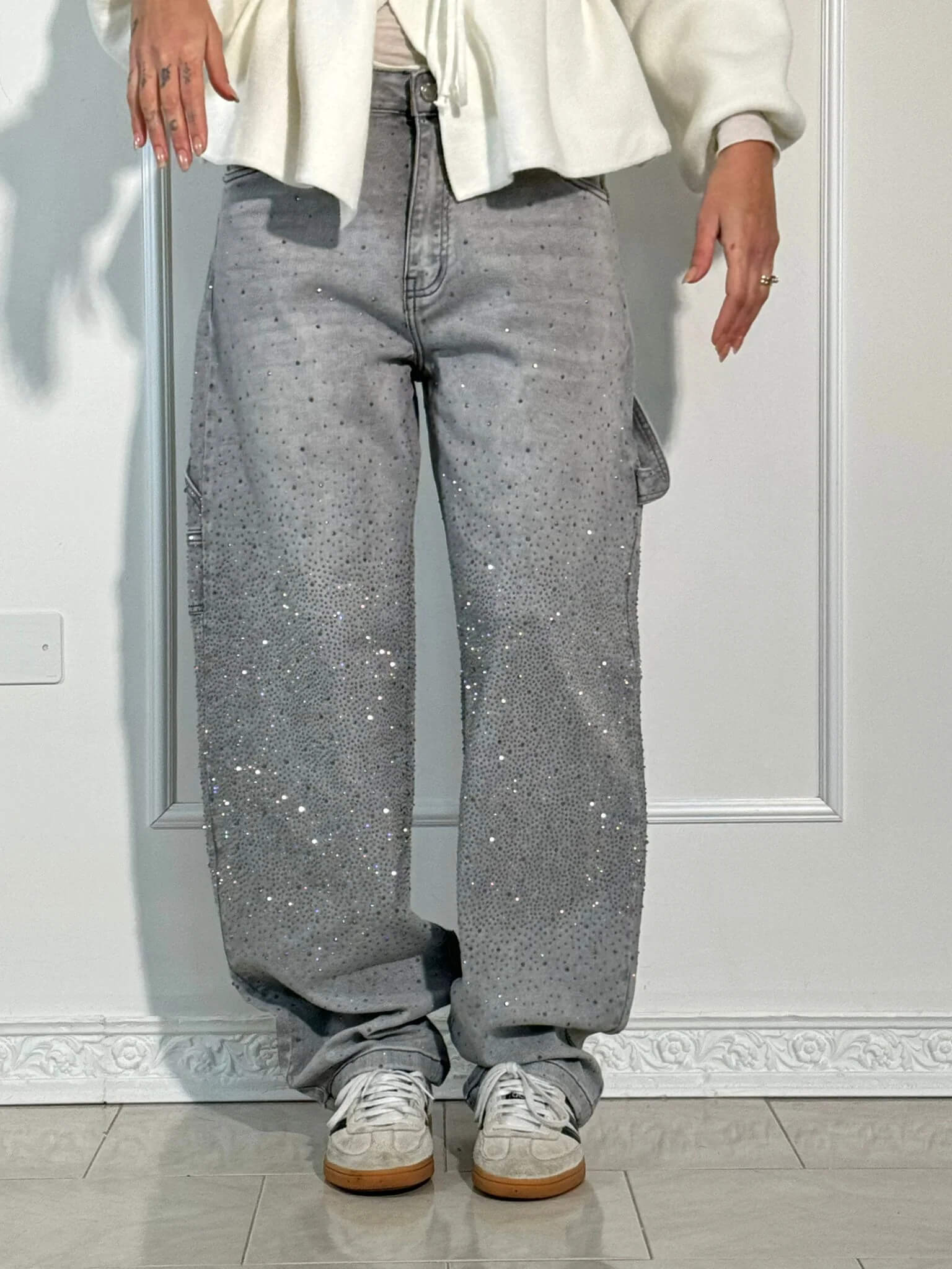 Glänzende Carpenter-Style Denim-Jeans - Image 13